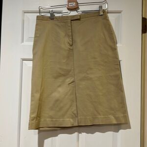 Limited khaki skirt with front slit